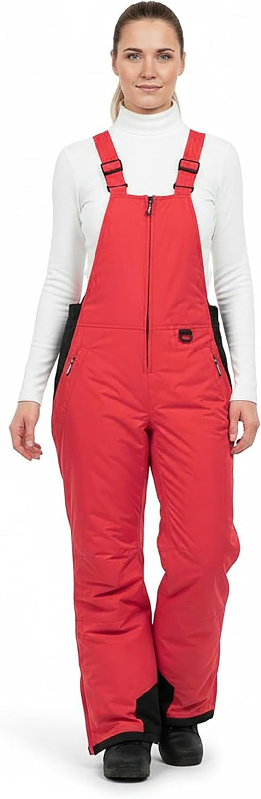 Womens Ski Snow Bibs Pants Insulated Water Resistant Overalls Snowboarding Winter Waterproof Pants Women